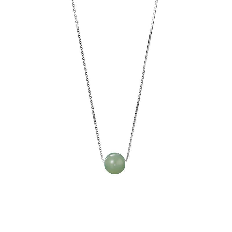 Collier de perles de transfert émaillées pour femmes, chaîne de cou de luxe simple et légère, design de niche, accessoires de style ins