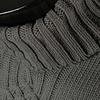 Men Slim Sweater Ribbed Cuffs Leisure High-necked Solid Color Warm Knitted Tops Daily Wear
