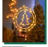 Christmas Decoration 3D Pentagram  Moon  Elk Snowflakes Hanging Lights for Christmas Windows Holidays