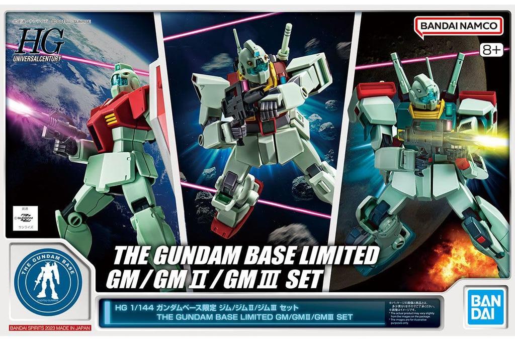 BANDAI HG Gundam Base Limitierte Edition III Set Mobile Suit Gundam 1/144 GM/GM II/GM