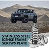 WZP 8 PCS License Plate Screw Kit, Stainless Steel Bolt Fasteners, Hexagon Head Rustproof Self Tapping Mounting Bolts, Universal for Front Rear