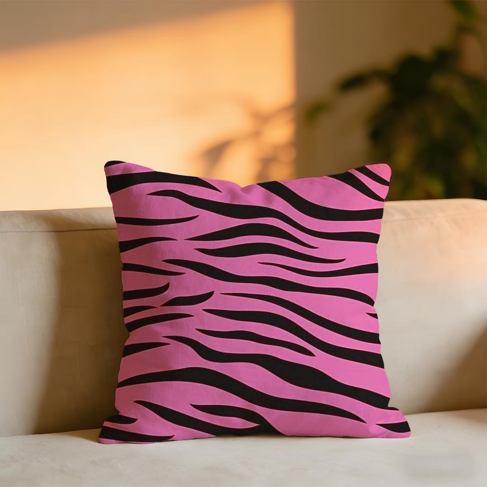 

Zebra Print Cushion Cover Cozy Velvet Throw PillowSoft Warm Cushion For Sofa Bed 30X30cm