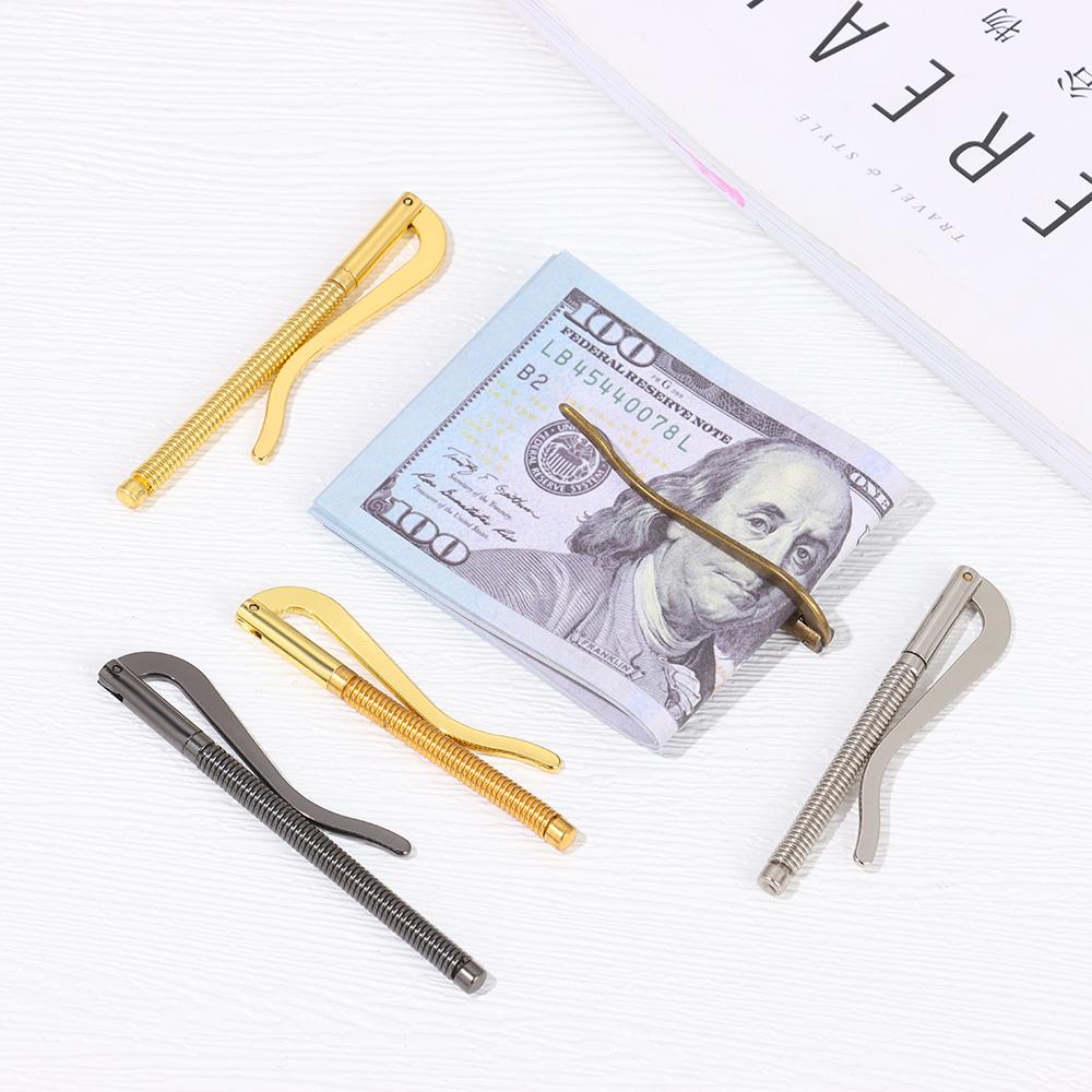 1Pc New Metal Bifold Money Clip Bar Wallet Replace Parts Spring Clamp Cash Holder Dollar Cash for Men Women
