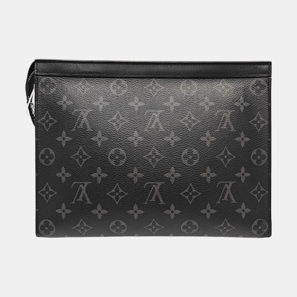 [Usado] Louis Vuitton Pochette Voyage MM 'Lona Monograma Eclipse Preta' - Muito Bom #1G1KZWY