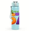 1PC 67 Grape Fruit Creative Lettering 750ml Color Plastic Water Bottle Leakproof Flip Straw Lid For Sports Office Home Use