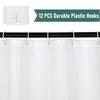 Plant Pattern Print Shower Curtain Bathroom Curtain with Hook