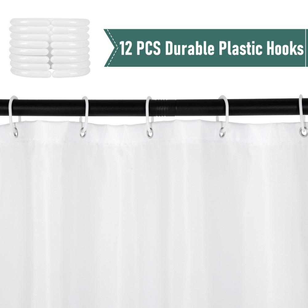 Plant Pattern Print Shower Curtain Bathroom Curtain with Hook
