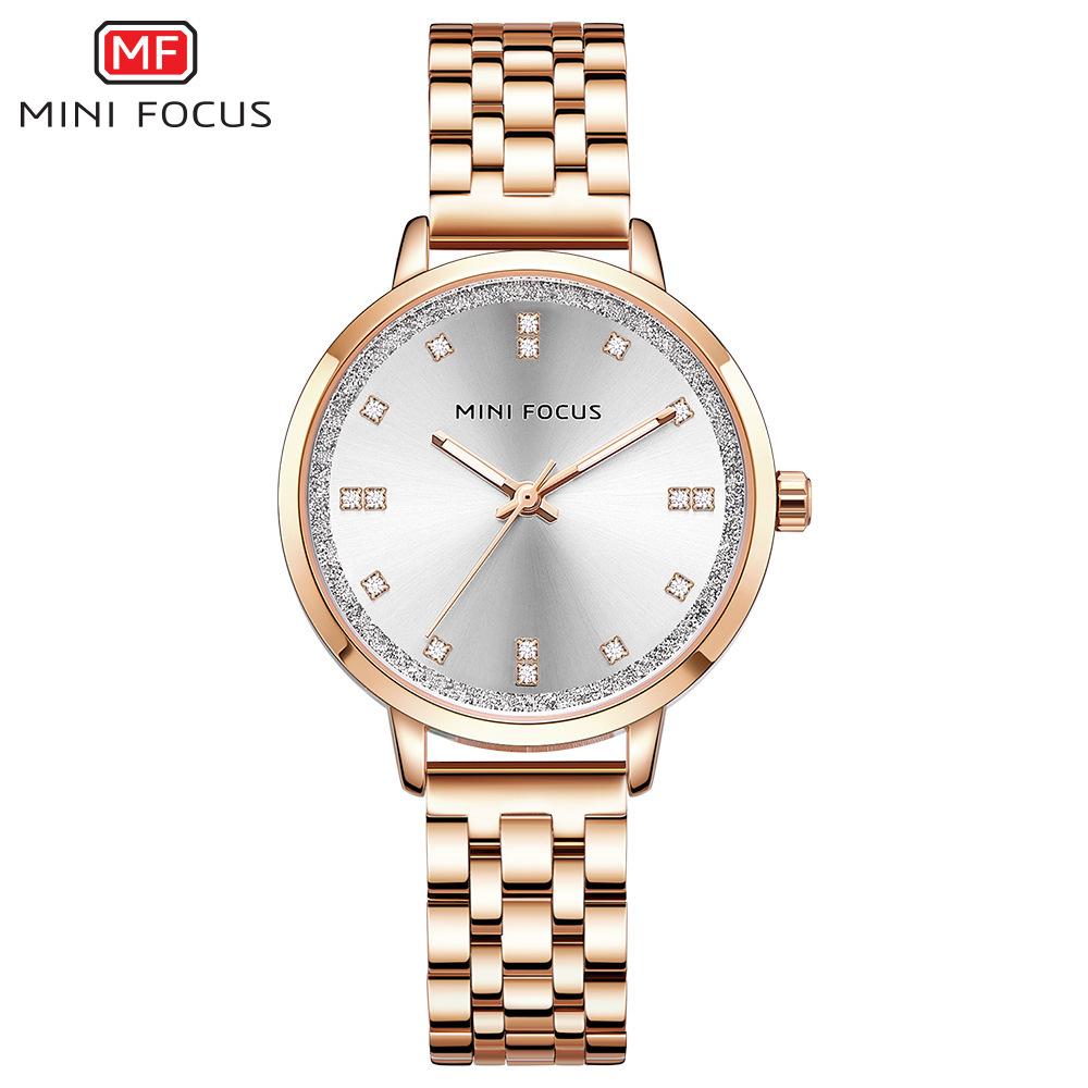 New Simple Diamond-encrusted Women's Watch Japanese Movement Waterproof Steel Band Quartz Women's Watch