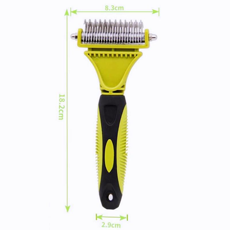 Dog Comb Knife Dogs Brush Stainless Steel Dog Brushes Pet Hair Remover Dogs Grooming Double Sided Combs for Pet Hair Cleaning