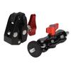 Super Camera Clamp Mount Rustproof Adjustable Double Ball Head Adapter for Camera Light Flashlights