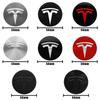 4Pcs Black Silver 56mm Car Wheel Center Caps Hub Cover For Tesla Model 3/Y/S/X Tesla Logo Hub Caps Wheel Hub Covers Accessories