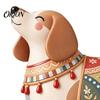 Funny Pet Statues Dachshund Cat/Dog Ornament, Handmade Resin Decorative Figurine, Artistic Themed Rustic Crafts Home Decor Statue for Living Room Desk