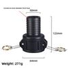 S60*6 IBC Tank Adapter PP Material Camlock Fitting, Type C, 64mm Female Camlock Coupler X 1" 1.5'' 2" Hose Shank