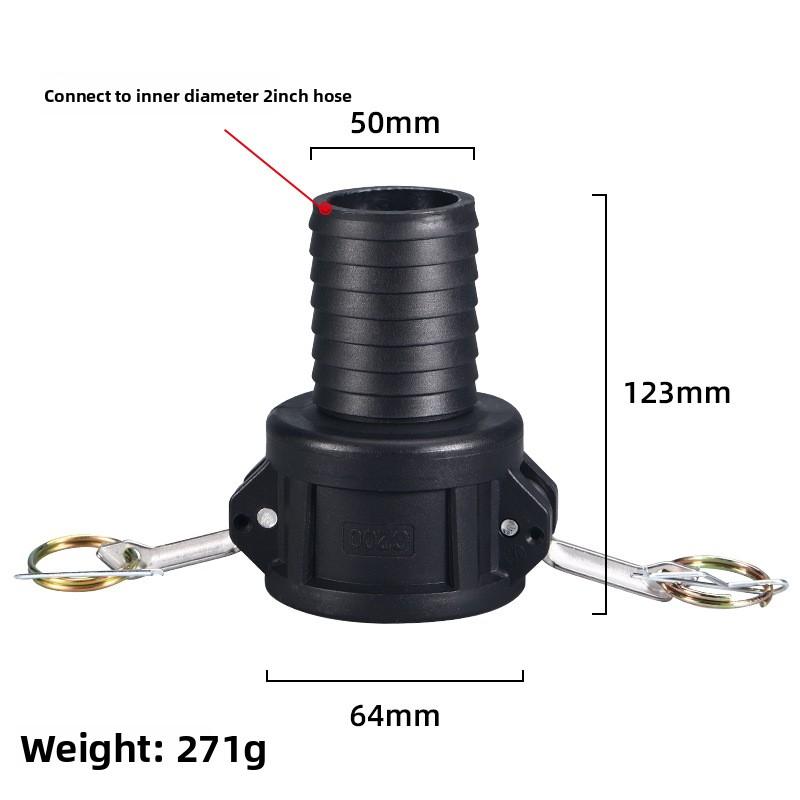 

S60*6 Адаптер для IBC-контейнера, материал PP, фитинг Camlock, тип C, 64 мм внутренняя муфта Camlock X 1 1.5 2 штуцер для шланга