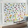 9 Ark Vårfönsterdekaler Blomma Fjäril Fönsterklistermärken Blommig Statisk PVC-dekal för Påsk Vår Hemkontor Klassrumsinredning
