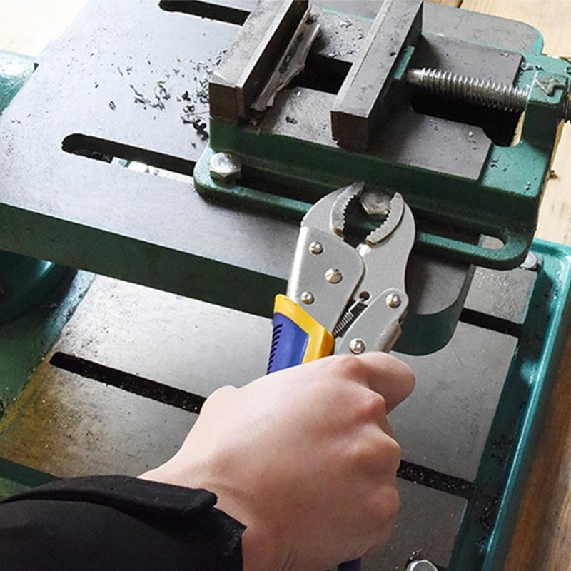 Industrial Grade C-Type Auto-Locking Pliers - Round Straight Pointed Jaw Quick-Sealing Fixing Pliers