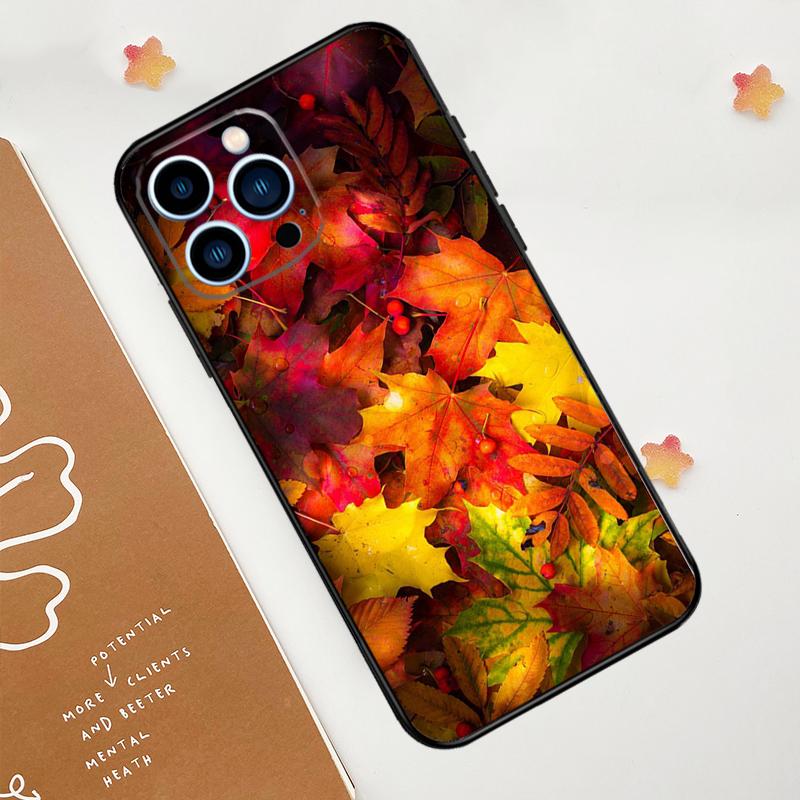 

Красочный чехол с листьями для iPhone 17 Pro Max 14 13 12 11 15 16 Pro Max mini 16 Plus 16e 17 Air Funda iPhone 13