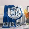 1PC Custom Name Sheffield Wednesday Patterned Flannel Blanket Suitable For All Seasons for Home Decor Warmth and Comfort Gifts Holiday Present