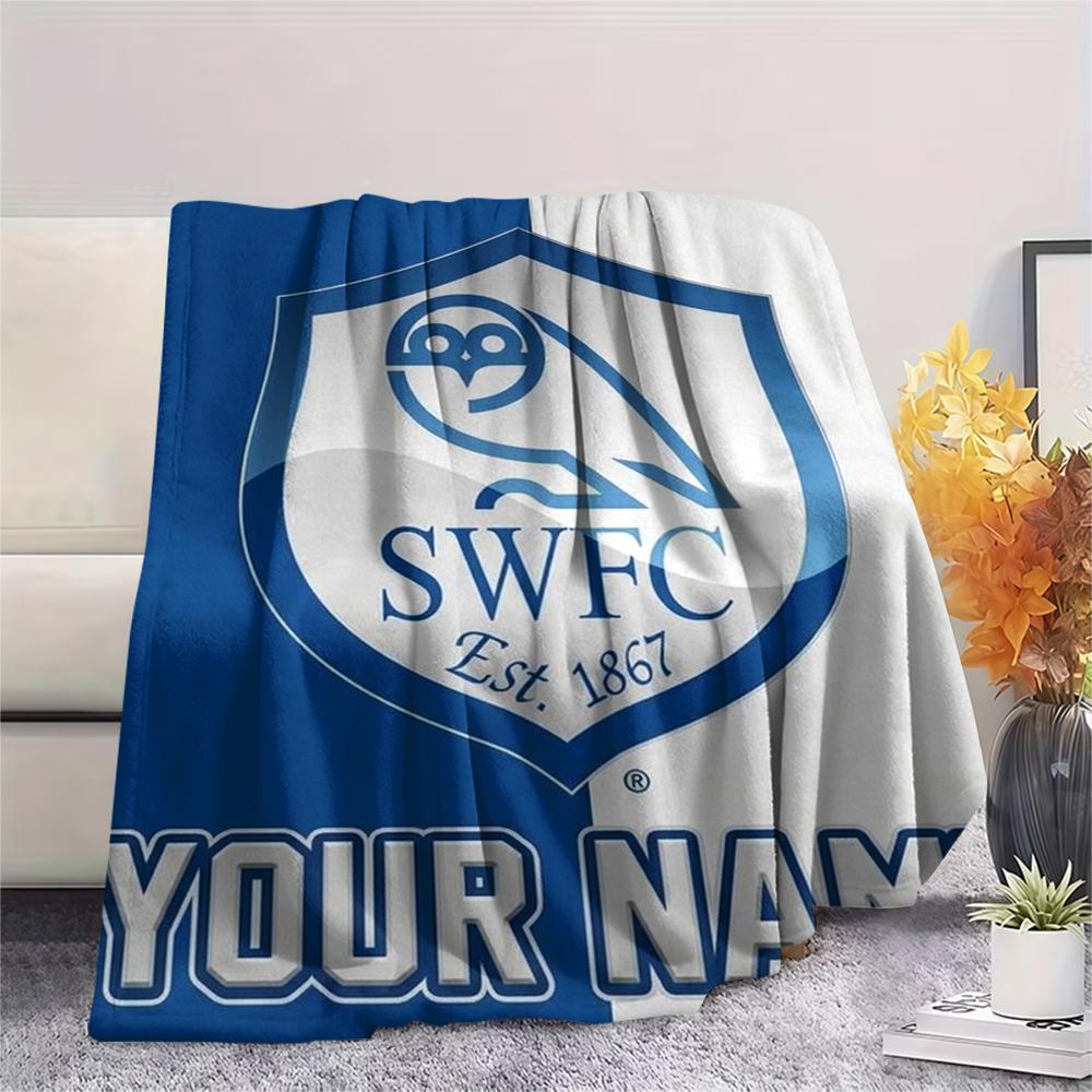 1PC Custom Name Sheffield Wednesday Patterned Flannel Blanket Suitable For All Seasons for Home Decor Warmth and Comfort Gifts Holiday Present