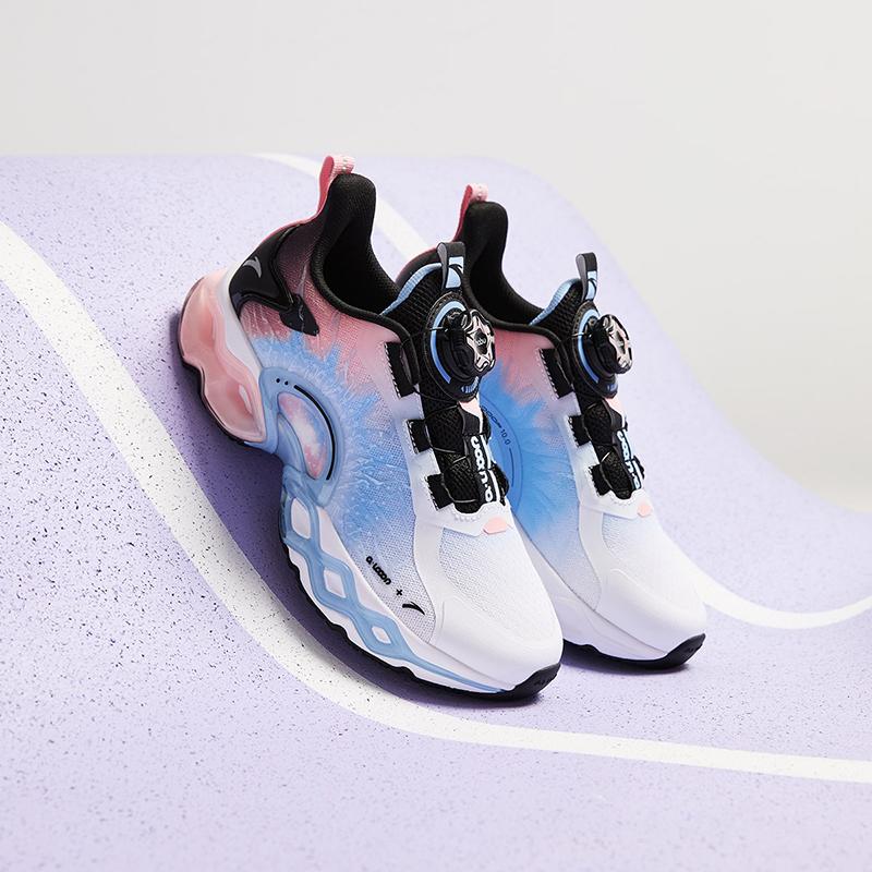 Anta Kids Energy Ring 10.0 Comfortable Durable Non-Slip Low-Top Running Shoes Kids running shoes White Black Super-Hydrogen-Blue 322445504-1