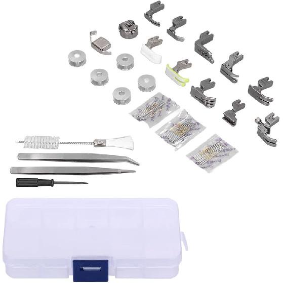 Presser Foot Sewing Machine Feet Kit, Professional Domestic Set Stainless Material Steel Suitable for Most Sewing Machines Multiple In One Set
