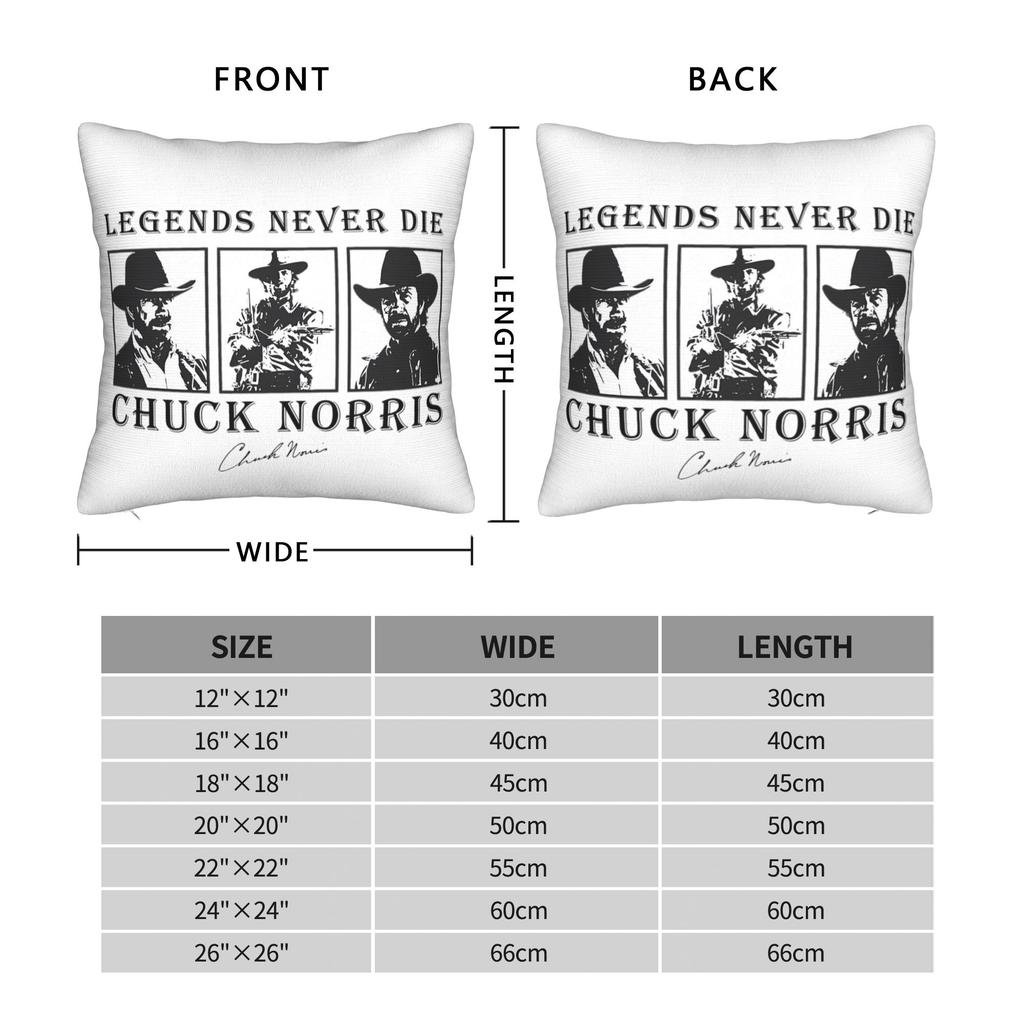 Rip Chuck Norris Legends Never Die Throw Pillow Cover Polyester Throw Pillow , Awesome Pillowcase