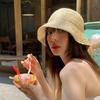 1pc Women Fashion Straw Visor Hat,Outdoor Beach Sun Hat,Braided Fisherman Foldable Hat for Summer Beach Holiday Sun Protection