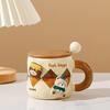 Creative Magnetic Bear Ceramic Mug with Lid and Spoon