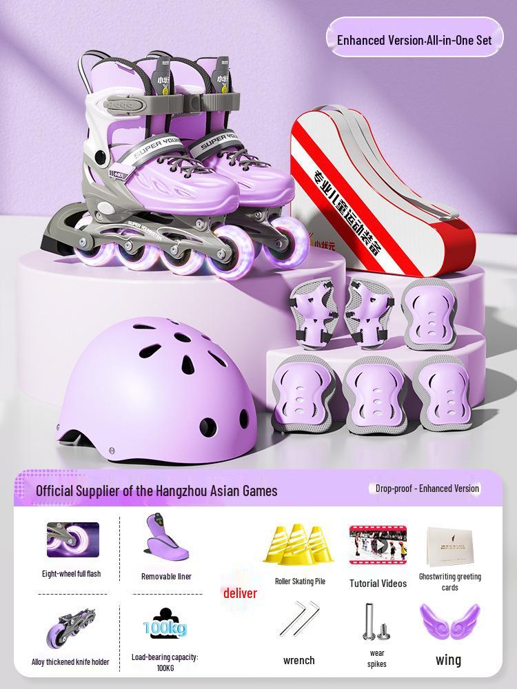 Flashing Roller Skates for Beginners: Adults & Kids, Boys & Girls, Professional Quality