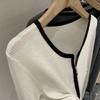 Knitted Sweater Women Cardigans New Long Sleeve O-Neck White Knit Sweater Cardigan Women Tops Knitwears Sueters De Mujer