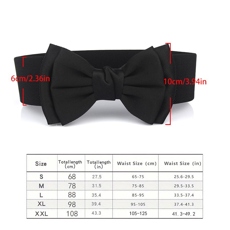 Women Big Bow Waistband Elastic Wide Waist Belt Fashion Solid Bowknot Waist Straps For Dress Decorate Clothes Accessories