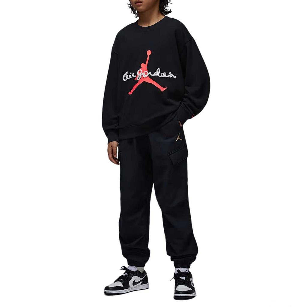 Jordan Flight AJ6 Letter Round Neck Pullover Long Sleeve Kids Tops IU5391-010