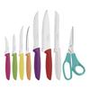 Tramontina Plenus Knife Set. 8pcs. Stainless Steel and Plastic.