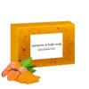 Turmeric & Kojic Brightening Soap With Foaming Mesh Pouch, Handmade Cleansing Bar For Face, Body & Hands, Daily Refreshing Skincare Soap, Natural Glow