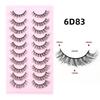 10 Pairs 3D Synthetic Mink Eyelashes Volume Dramatic Long False Eyelashes Bulk Pack