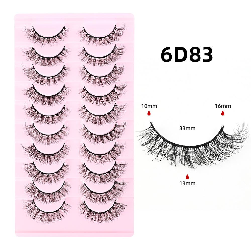 10 Pairs 3D Synthetic Mink Eyelashes Volume Dramatic Long False Eyelashes Bulk Pack