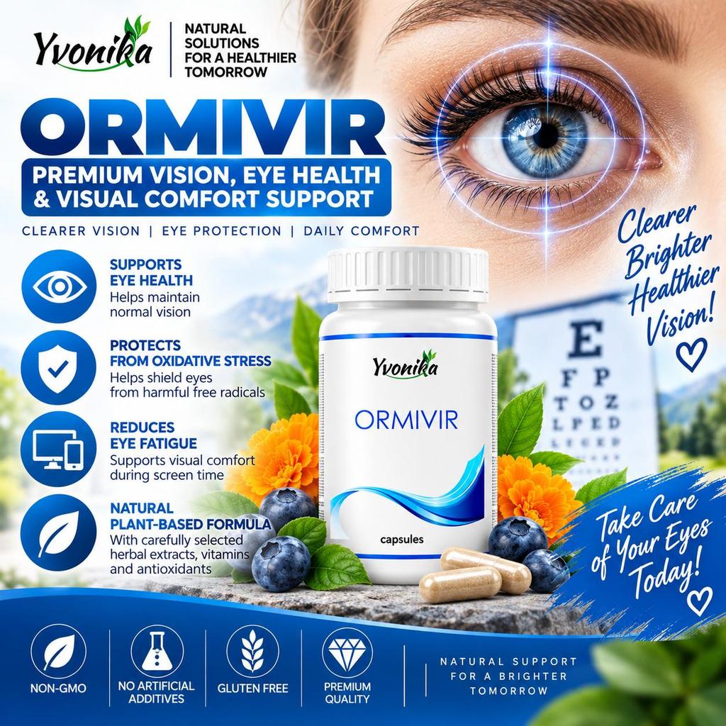 Yvonika Ormivir – Premium Vision, Eye Health & Visual Comfort Support, 30 Capsules