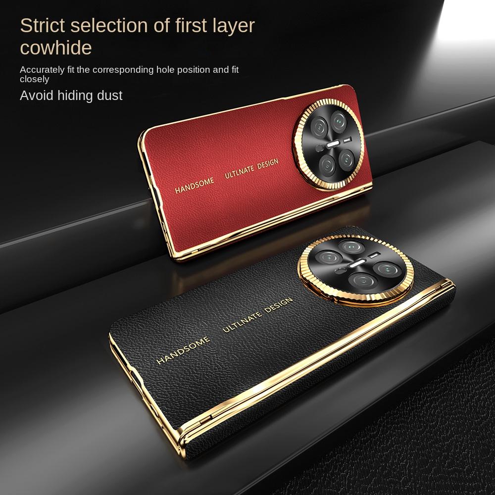 For Huawei Mate X6 180° Infinity Foldable Glass Front Film Vacuum Plating Anti-Fingerprint Comfort Hand Flap Phone Case