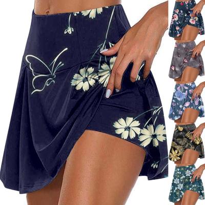 Sportliche, dehnbare, plissierte Tennisröcke für Damen, Lauf-Yoga-Innenshorts, elastische Sport-Golf-Skorts