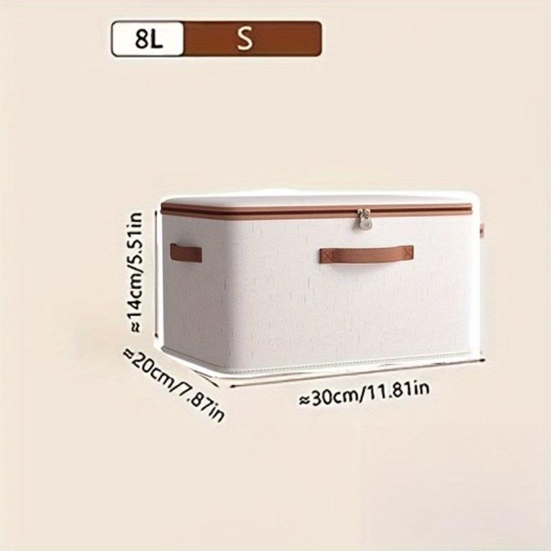 

Белый ящик для хранения на молнии - Сверхпрочный льняной органайзер для одежды, украшений, обуви и аксессуаров, для путешествий и домашнего использования