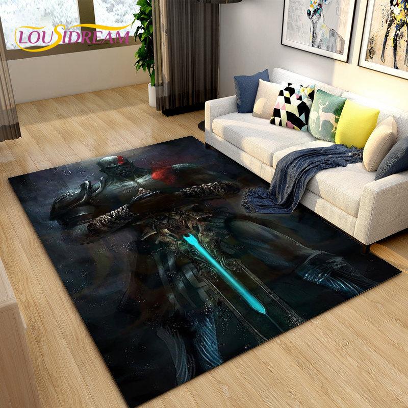 Game God of War Gamers  Area Rug Large,Carpet Rug for Living Room Bedroom Sofa Doormat Decoration,Kids Play  Non-slip Floor Mat