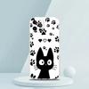 Cute Cartoon Black Cat Luxury Phone Case For iPhone 16 15 14 13 12 11 Pro Max XS X XR SE 7 8 Plus Soft Silicone Clear Cover