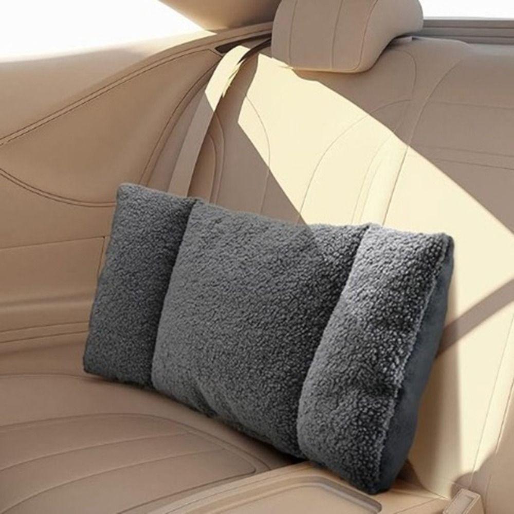 Ergonomic 3-Segment Lumbar Pillow Soft Back Support Cushion Universal Waist Cushion Sofa