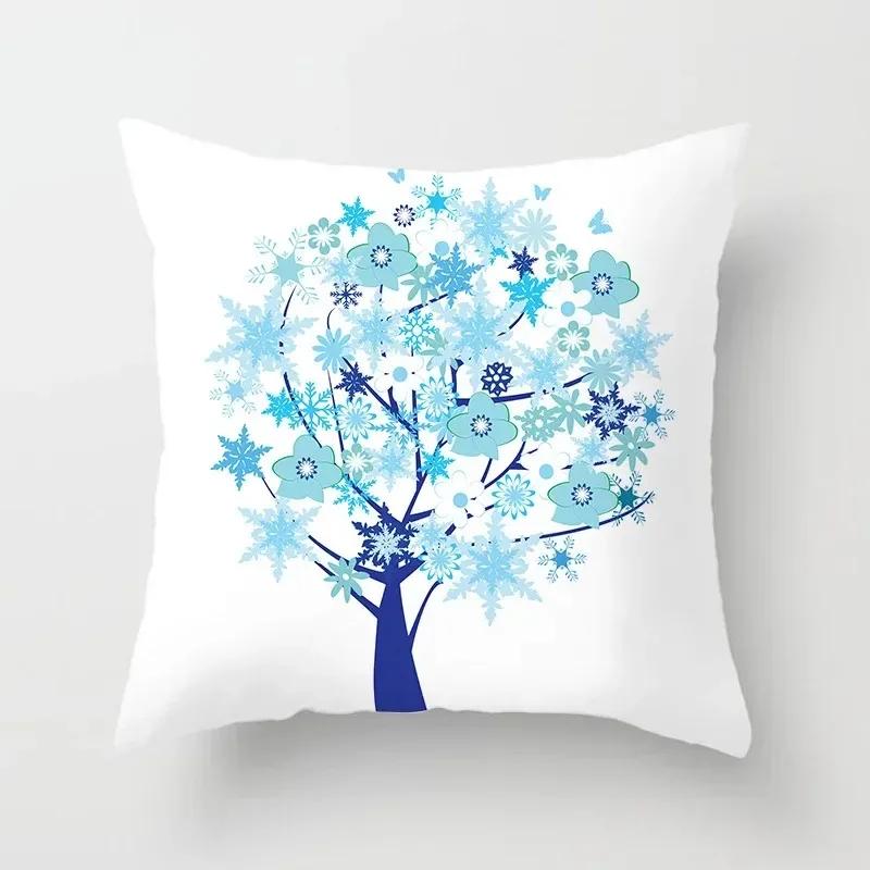 Luxury Home Decor Pillowcase Living Room Sofa Cushion Cover Creative Painting Colorful Tree Print Cushion Cover