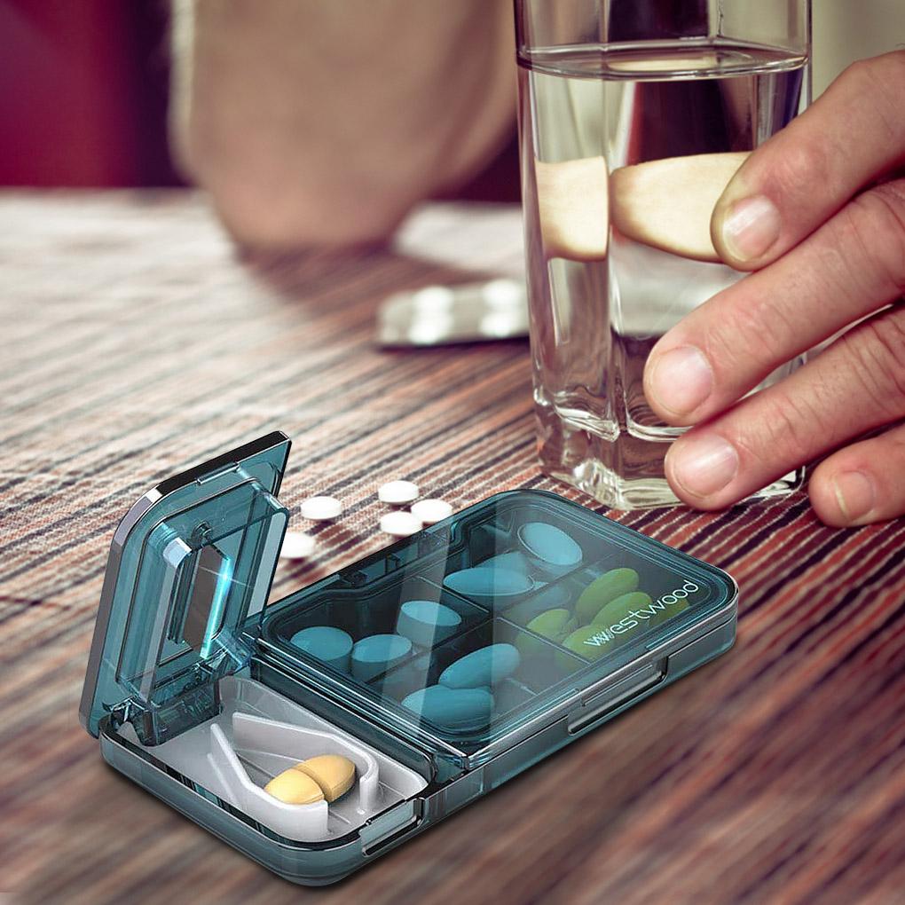 Pill Splitter Home Travel Accurate Crusher Storage Pocket with Dispenser Adults Health Care Daily Present