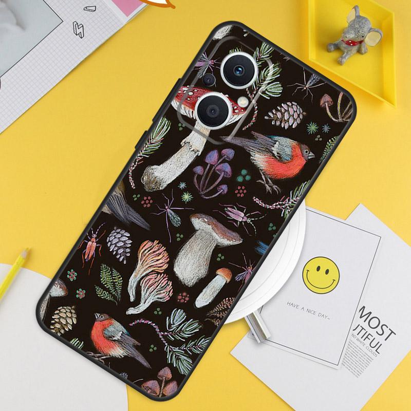 Trippy Mushroom For OPPO Reno 12F 14F 13F 11F 10 11 12 13 14 Pro 7 8 Lite 8T OPPO Find X6 X5 X8 X9 Pro Case