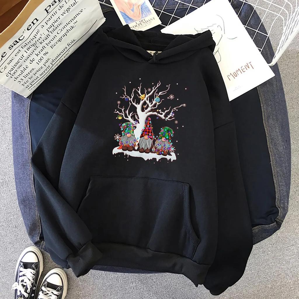 Kawaii Weihnachts Hirsch Kitz Print Hoodies Unisex Mode Marke Trainingsanzug Anime Damen Sweatshirt Hoodie Kinder Hip Hop Kleidung Sudadera Unisex