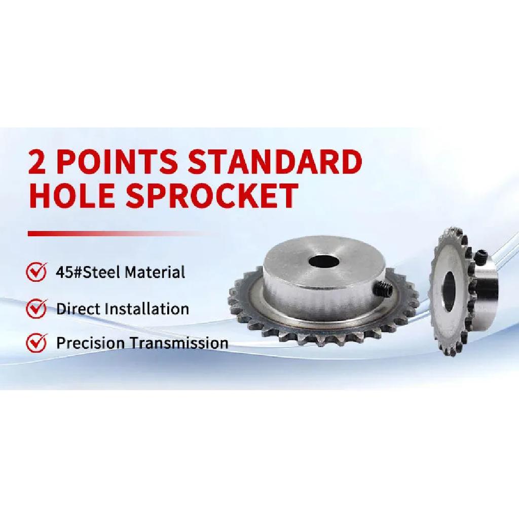 1pc 04C 2Pitch 15mm Height 10 Teeth Standard Sprocket 6/8/10mm Bore With M5*1 Setscrew Hole Ready To Install
