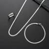 3 Pcs Men's Stainless Steel Jewelry Sets Gothic Hip Hop Style With Cross Pendant Necklace Ring Bracelet Set Fashion Simple Gifts