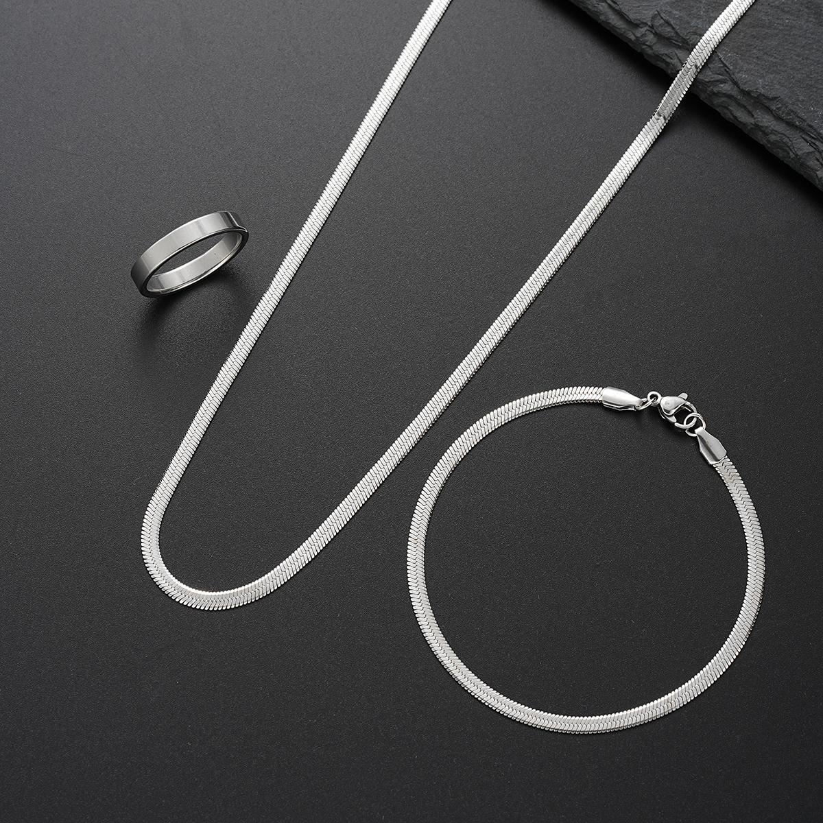 

3 Pcs Men s Stainless Steel Jewelry Sets Gothic Hip Hop Style With Cross Pendant Necklace Ring Bracelet Set Fashion Simple Gifts